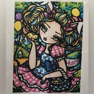 Painting with Diamonds Kit Whimsical Anime Girl by Hannah Lynn 60x80cm